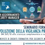 Seminario formativo per acquisizione crediti formativi per Security Manager